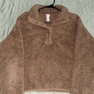 H&M Cozy Brown Sherpa Pullover